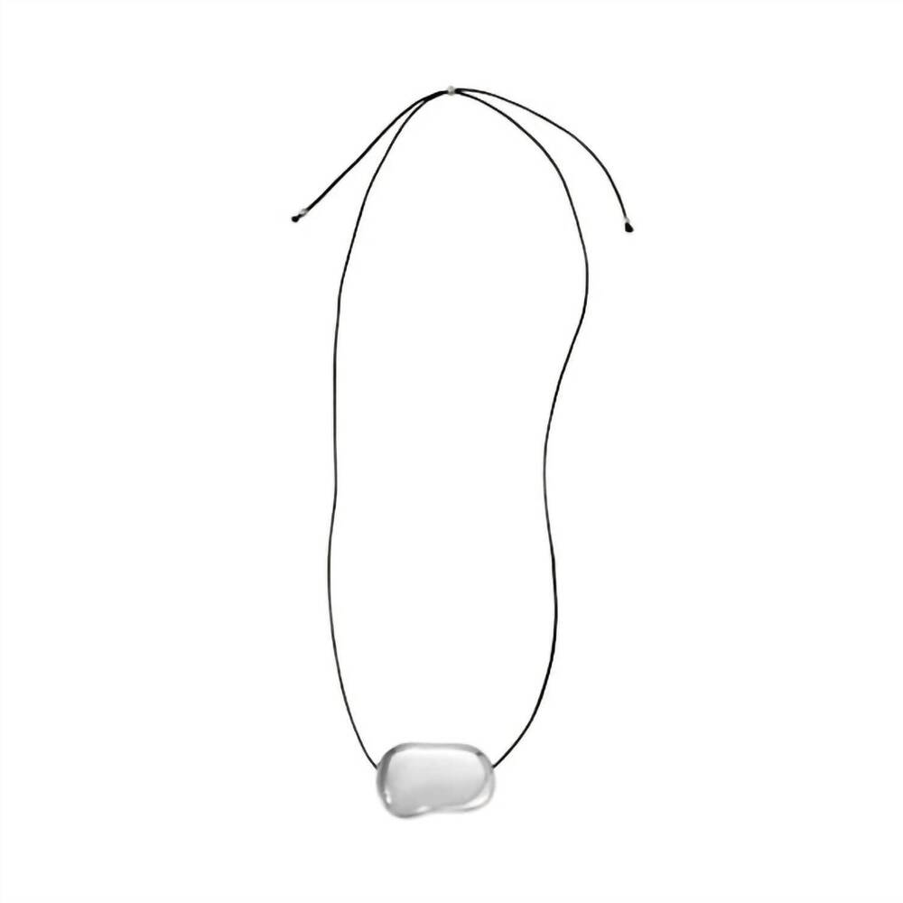 NEW HEAVEN MAYHEM julia long necklace in silver/black
